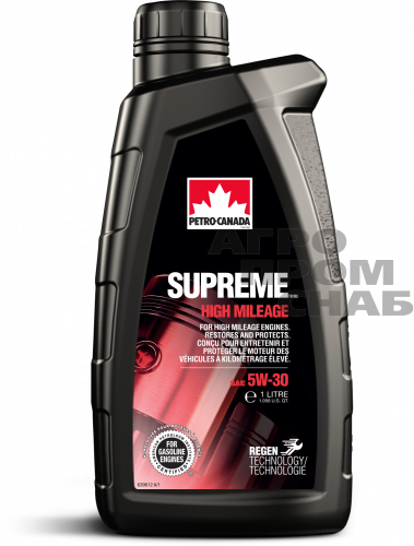 Масло Petro-Canada SUPREME HIGH MILEAGE SAE 5w-30 API SP  1л.