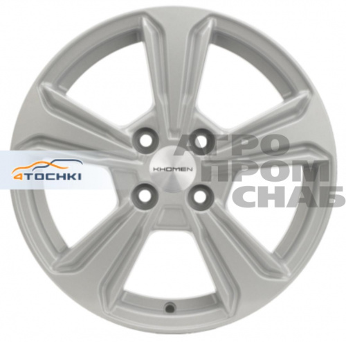 Диск литой 15*6.0 4*100 Et45 54.1 Khomen KHW1502 ZV Solano F-SILVER