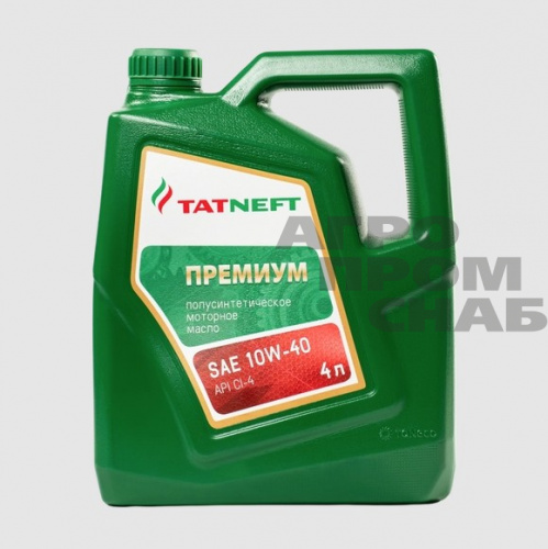 Масло Татнефть моторное Премиум API СI-4/SL 10W-40 (п/с) 5л.