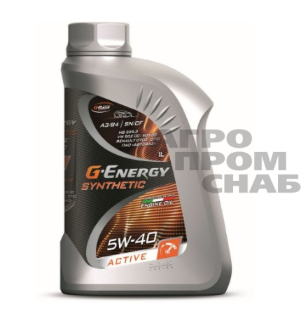 Масло моторное G-Energy Synthetic Active 5W-40 A3/B4 API SN/CF (синт) 1л.