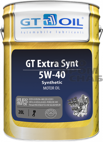 Масло GT Extra Synt SAE 5W-40, API SN/CF (Корея) 20л