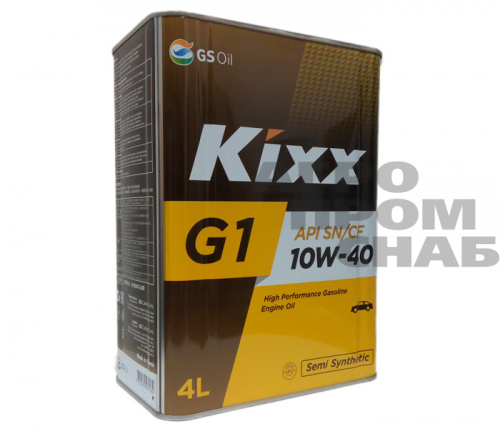 Масло моторное Kixx G1 SAE 10W-40 API SN Plus п/синт 4л.(4)