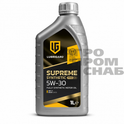 Масло LUBRIGARD SUPREME SYNTHETIC PRO C3 SAE 5W-30 API SP, ACEA C2/C3 1л. Китай