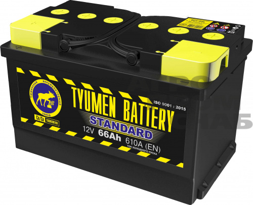 АКБ 6 ст-66 Аh TYUMEN BATTERY STANDARD (г.Тюмень) п/п